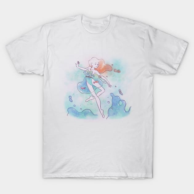 Sea ballet T-Shirt by ginaromoart